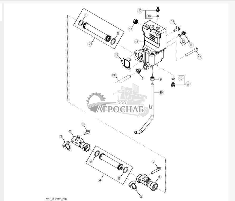 3917 Корпус термостата 